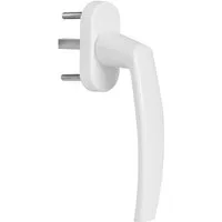 Silisto Fenstergriff Fenstergriffe Aluminium-Druckguss weiß RAL9016 - inkl. Schrauben, (1-tlg., 4-fach Rasterung, inkl. Befestigungsschrauben (5,0 x 40 mm), für Dreh-Kipp- und Kippfenster aus Kunststoff, Aluminium, Holz