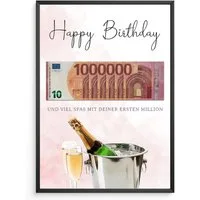 Tigerlino Poster Geldgeschenk zum Geburtstag Mann Frau Geburtstagsgeschenk kreativ