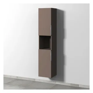 Sanipa 3way Hochschrank mit 2 Türen und 1 offenem Fach, Taupe-Matt UP1141T