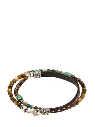 Mey & Edlich Herren Kraftvolles Wickelarmband Braun Umfang: M (ca
