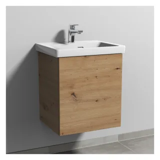 Sanipa 3way Waschtischunterbau zu Villeroy & Boch Subway 3.0 Waschtisch mit 1 Tür, Eiche Natural-Tou SM84585