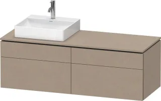 Duravit L-Cube Konsolenwaschtischunterbau wandhängend Leinen Matt 1420x550x482 mm - LC4870L75750000 LC4870L75750000