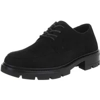 Ital-Design Klassischer Schnürschuh mit robuster Sohle für Damen Schnürschuh (90793449) Blockabsatz Schnürer in Schwarz