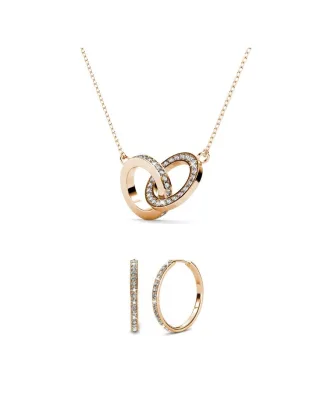 Parures Chic Circle Twin - Or Rosé et Cristal