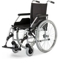 Meyra Rollstuhl Faltrollstuhl Meyra Budget 9.050 - Farbe Silber - belastbar bis 120 kg, Sitzbreite 43 cm