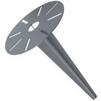 Spetebo Bodenanker Einschlag Erdspieß rund für Gartenlampen - 30 x 18 cm, für Kugelleuchten, zum Einschlagen, (Anzahl, 1-St., Stück), wetterfest und langlebig