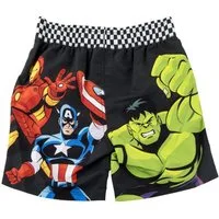MARVEL Badeshorts Kinder Shorts Bermuda 100% Polyester Strand Pool Freizeit (Packung)
