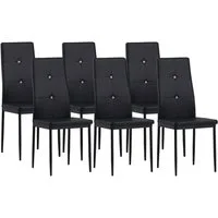 Albatros International Esszimmerstuhl Esszimmer Stühle 4 er Set DIAMOND, Stuhl Stühle Esszimmerstühle, Küche (6er Set, Schwarz, Kunstleder Bezug), Küchenstuhl Küchenstühle Essstühle für den Esstisch Ess Stühle