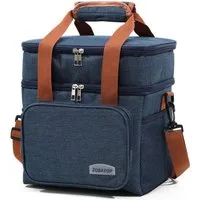 Blusmart Lunchbox Doppel Schicht Mittagessen Tasche, (Große Kapazität Wärmedämmung Mittagessen, Auslaufsicher, Kühltasche), Für Männer Frauen Arbeit Picknick schule