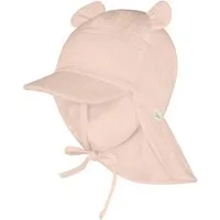 Sterntaler® Schirmmütze Schirmmütze mit Nackenschutz Ohren (1-St) Schirmmütze aus Bio-Musselin mit Ohren, Nackenschutz & Bindeband
