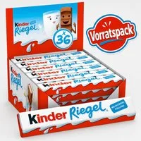 kinder Süßigkeit Kinder Riegel, 36 Stück, Vorratspack, Schokoriegel
