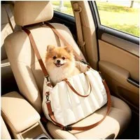 PawHut Hunde-Autositz Hundeautositz, Oxford-Stoff, Autositz für kleine Haustiere