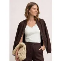 STREET ONE Tanktop Style Gania Sommertop mit Herzausschnitt