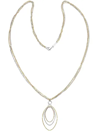 Der Kettenmacher Fantasy Kette 925/- Sterling Silber dreifarbig diamantiert 70 cm