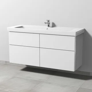 Sanipa 3way Waschtischunterbau zu Villeroy & Boch Subway 2.0 Waschtisch mit 4 Auszügen, Weiß-Soft BR61643