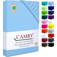 Camry Spannbettlaken CLASSIC Jersey 100% Baumwolle Spannbetttuch atmungsaktiv Gummizug, Jersey Baumwolle, Gummizug: rundum, 100% Baumwolle, alle Matratzenhöhen, atmungsaktiv, pflegeleicht