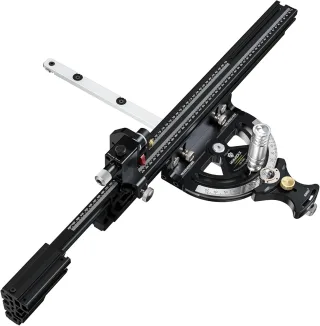 HONGDUI HD-MG21 Precision Miter Gauge For Table Saw With Extended Fence And 0.02mm Micro Adjustable Flip Stop Router Tab