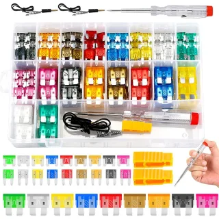 306PCS Fuse Car Kit Standard+Mini+Low Profile Mini Blade Fuse Assortment 5A/7.5A/10A/15A/20A/25A/30A/35A/40A Automotive