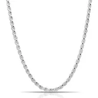 Tony Fein Silberkette Kordelkette 6mm 925er Silber Massiv Hochglanzpoliert, Made in Italy