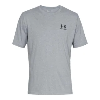 Under Armour - "Sportstyle" T-Shirt für Herren kurzärmlig (Hellgrau meliert/Schwarz)