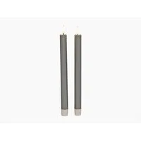 Coen Bakker Deco BV LED-Kerze Diner Candles (Set), Stabkerzen 2 St. taupe 6/18h Timer 3D Flamme 26cm