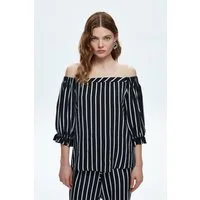 adL Blusentop Gestreifte Carmenbluse