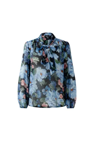 Oui - Bluse dk blue blue - Gr. - 40