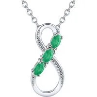 Limana Kette mit Anhänger Edelstein Unendlichkeit Damen Schmuck 925 Silber Geschenk Frauen (Freundin Mama Ehefrau, inkl. Geschenkdose und Tasche), Geburtstag Weihnachten Jahrestag Hochzeitstag Valentinstag