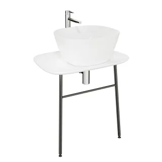 VitrA Plural Waschtischunterbau flach wandgebunden Höhe 66 cm Edelweiß,62561 62561