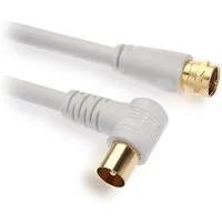 Bolwins P96C Koaxial Coax Satellit Kabel LNB Sat auf IEC Antenne F-Stecker DVB TV-Kabel, IEC-Koax-Stecker 9,5 mm (90° abgewinkelt), F-Stecker (150 cm), 75-Ohm Antennen-/Sat-Kabel für analoge und digitale Signalübertragung