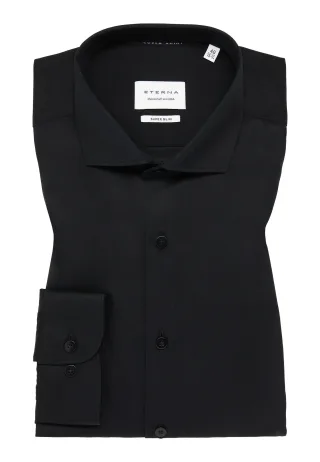 ETERNA - Cover Shirt Twill Langarm schwarz - Gr. - 40/Langarm - 65cm