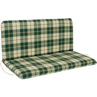 DEGAMO Bankauflage BOSTON, (1 St), 2-sitzer 98x88cm, grün/beige kariert