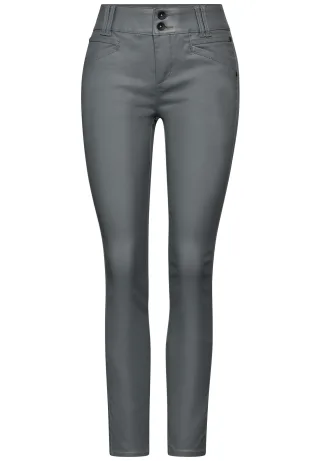 Street One - Hose mit Coating sagewood grey - Gr. - 32