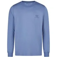 Phil & Co. Pyjamaoberteil Herren Pyjamashirt Langarm (1-tlg) Baumwolle