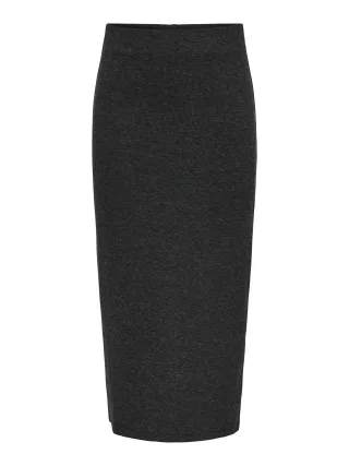 JDY - JDYVITA LIFE LONG SKIRT JRS DIA Dark Grey Melange - Gr. - S