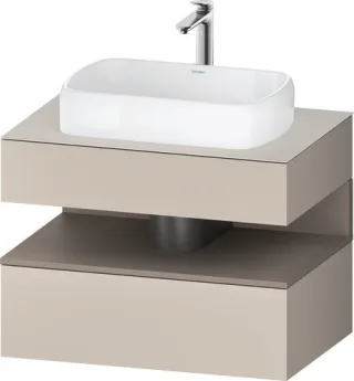 Duravit Qatego Konsolenwaschtischunterbau wandhängend Taupe Matt 800x550x600 mm - QA4730043910010 QA4730043910010