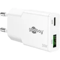 USB-C PD GaN Dual-Schnelladegerät Slim 30 W weiß
