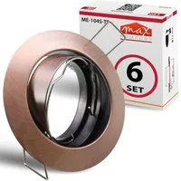 Maxkomfort Einbauleuchte 6/10/20er-Set, rund & schwenkbar, Deckenspots, GU10-Fassung, für LED und Halogen geeignet, ohne Leuchtmittel, Einbauspot, GU10-Fassung, 7 Farbvarianten, Einbautiefe 20mm