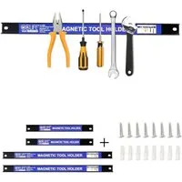 CCLIFE Lochwand Magnetleiste Werkzeughalter Halterung Magnet Werkzeugleiste, (2 x 37cm, 2 x 23cm)