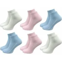 GAWILO Kurzsocken für Damen - Quartersocken in weiß und schwarz - ohne drückende Naht (6 Paar) Schaft etwas länger als bei einer Sneaker Socke, daher kein rutschen