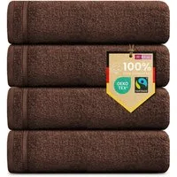 B!HOME Handtücher Set Saunatücher, Duschtücher, Gästehandtücher 100% Baumwolle, (Spar-Set, 4-St), flauschig saugfähig Frottee weich