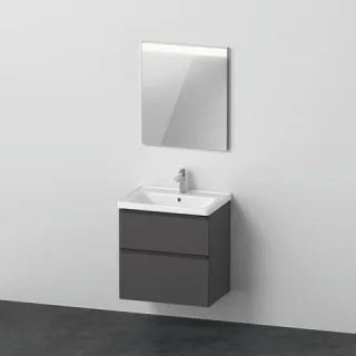 Duravit D-Neo Möbelwaschtisch mit Waschtischunterbau und Spiegel 650x480x2000 mm - DE011204949 DE011204949