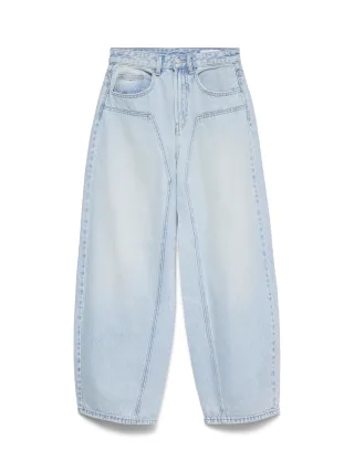 VERO MODA - VMZELDA HR BARREL JEANS LI3185 Light Blue Denim - Gr. - 32