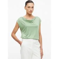 s.Oliver Muskelshirt T-Shirt Ärmelloses Shirt mit Wasserfallausschnitt