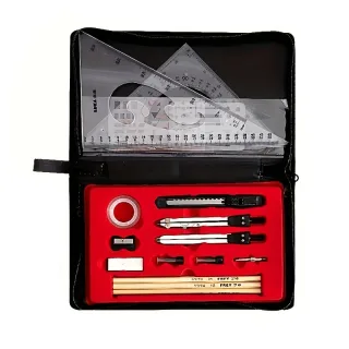 Professional 19pcs Compasses Drawing Kit Aluminum Alloy Material Architectural Mechanical CAD Design Tools Complete Geom