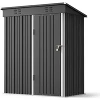 Blishom Gartenhaus Metallgeräteschuppen wetterfestes Gerätehaus 162 × 95 × 182 cm, Gerätehaus mit abschließbar Lüftung