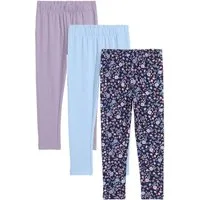 bonprix Leggings (Packung, 3-tlg) aus Baumwolle mit Elasthan, bequeme Passform