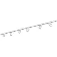Briloner Leuchten LED Deckenleuchte 8009066B, LED wechselbar, 2700K - Extra-Warmweiß, Schienensystem Rail 2,25 m Weiß max. 9W Decke Wohnzimmer Büro Küche