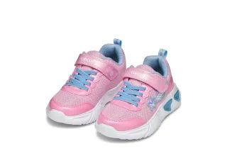 Geox Sneaker "J ASSISTER GIRL" Halbschuh, Freizeitschuh mit Klettverschluss und Blinkfunktion