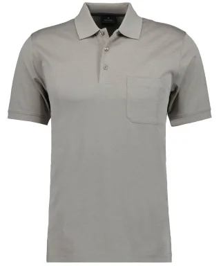 RAGMAN - Softknit-Polo mit Brusttasche, kurzarm beige - Gr. - S